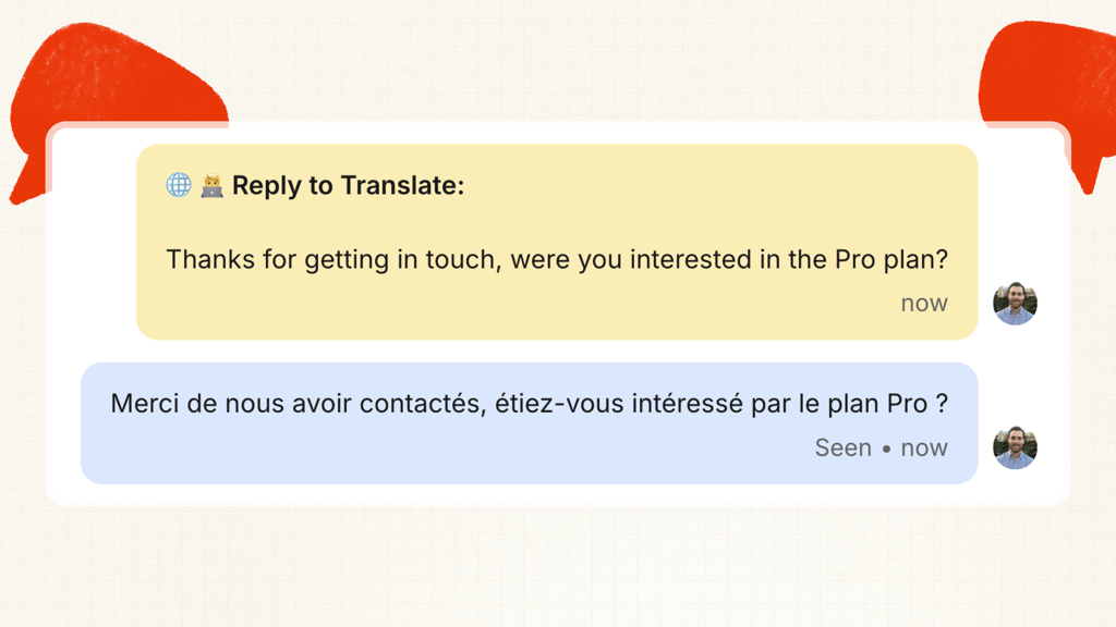 Support customers in any language with live translations