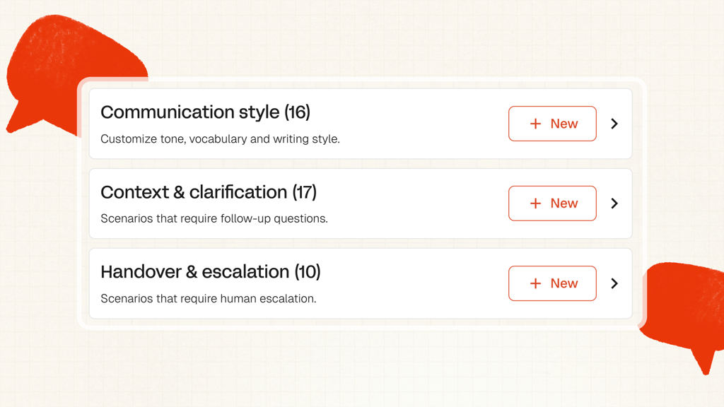 Control exactly how your AI support agent speaks and acts