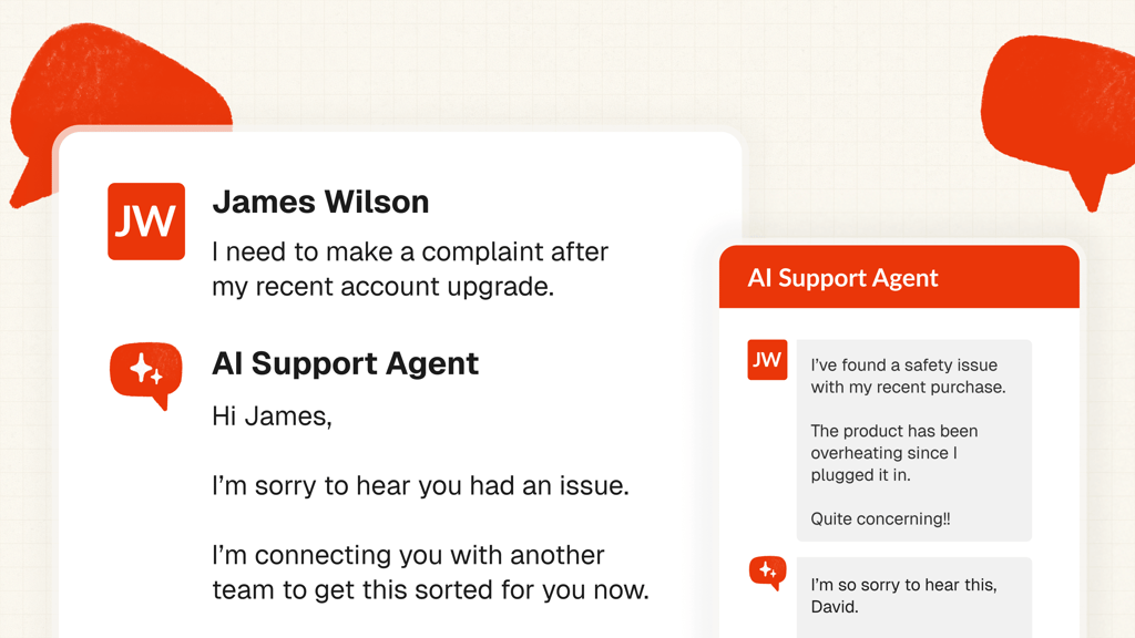 Intelligent escalation with seamless human handoff across every helpdesk