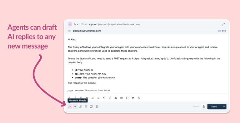Easily add your website content to train your AI email assistant
