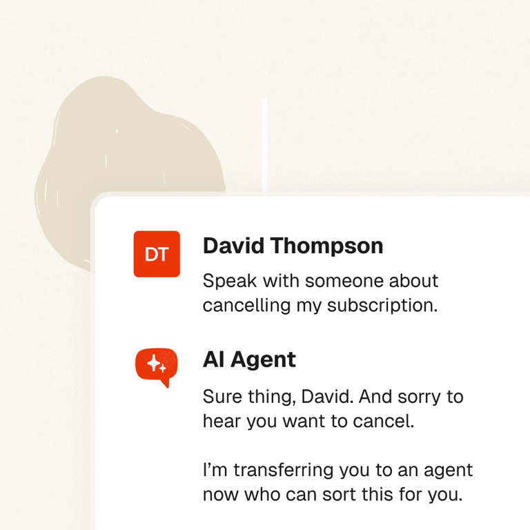 Integrate and connect your AI agent with Intercom, Zendesk, etc.