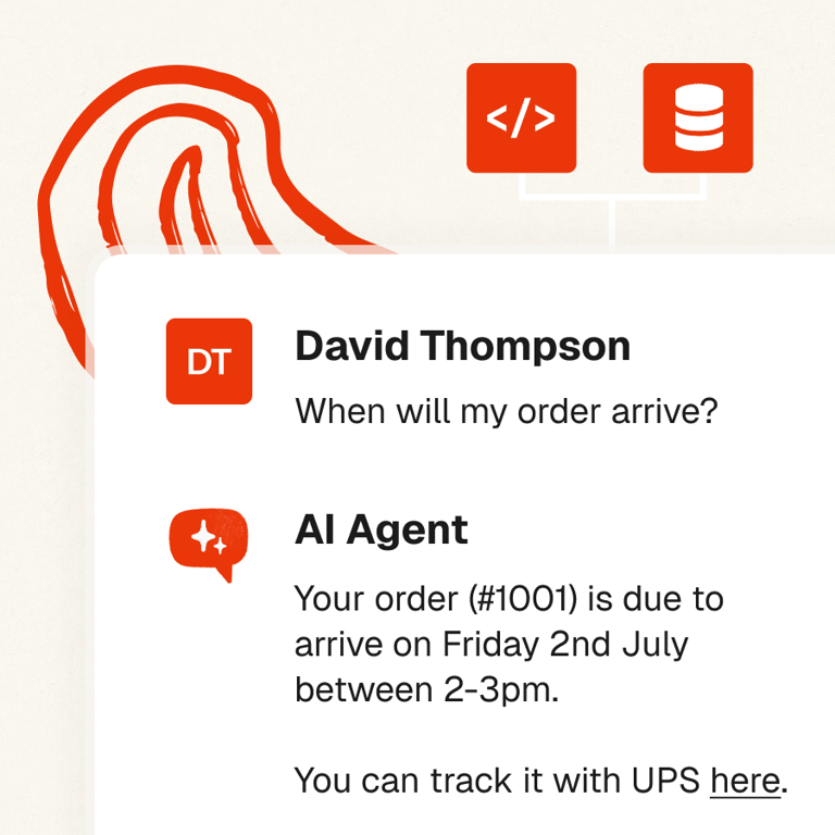 Connect your AI agent to your business systems to access user data and take action