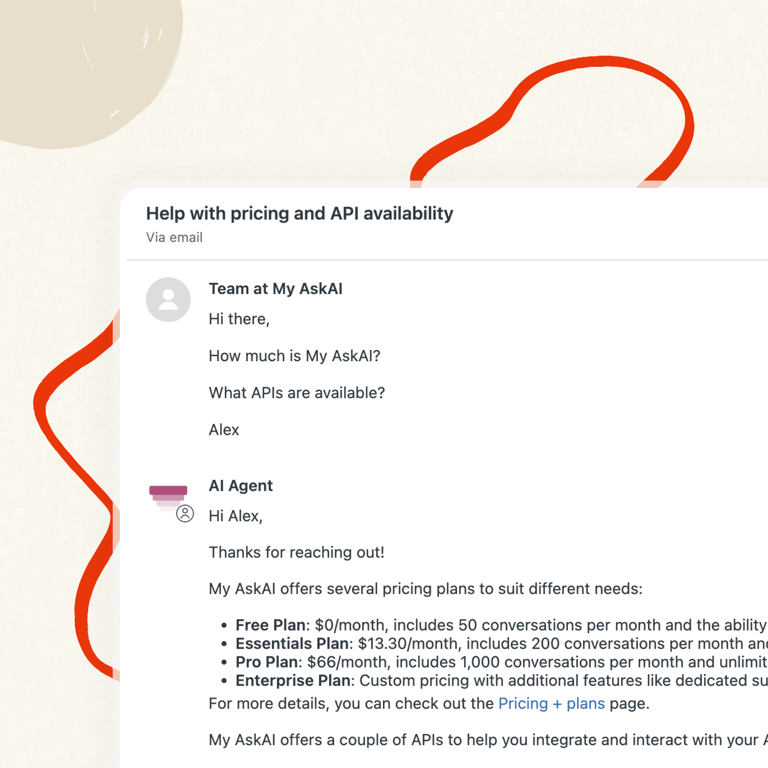 AI agent within Zendesk tickets for customer support