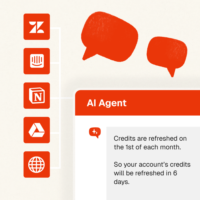 Import and add help articles and knowledge to your AI agent