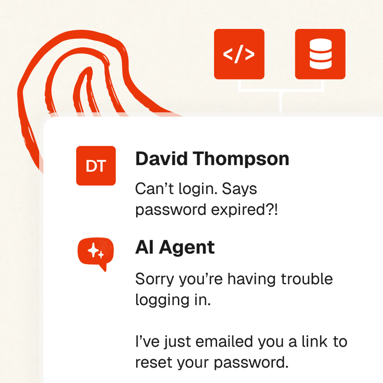 Connect your AI agent to your business systems to access user data and take action
