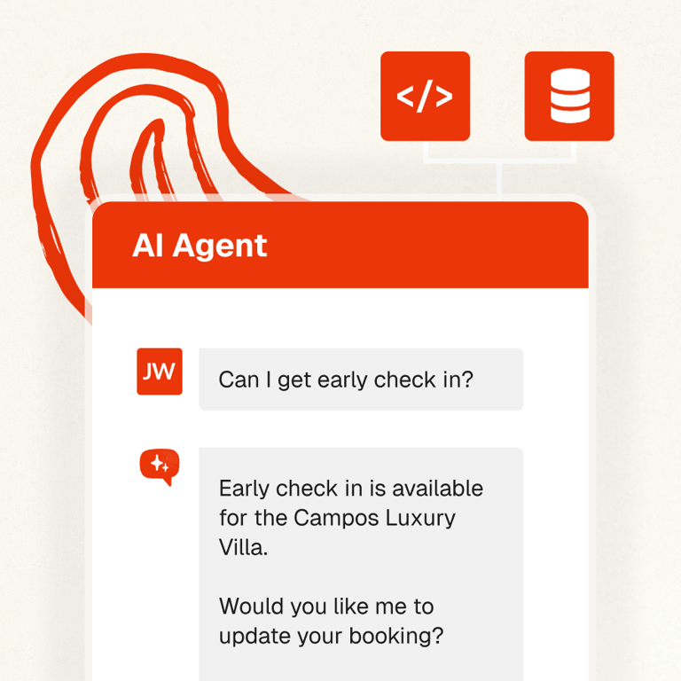 Connect your AI agent to your business systems to access user data and take action