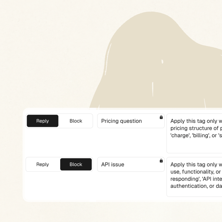 Control exactly which topics your AI support agent handles and which go to humans