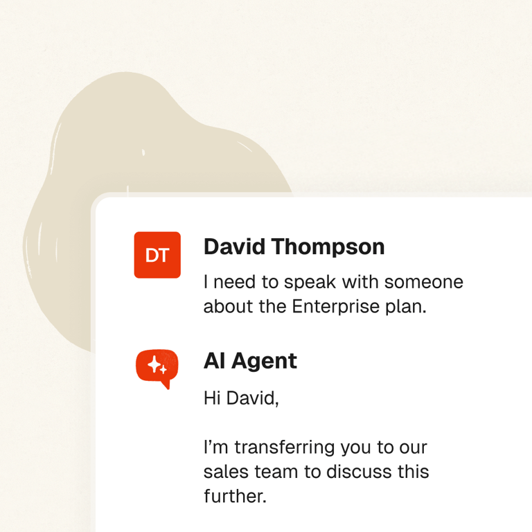 Define exactly when conversations should be handed over to human agents