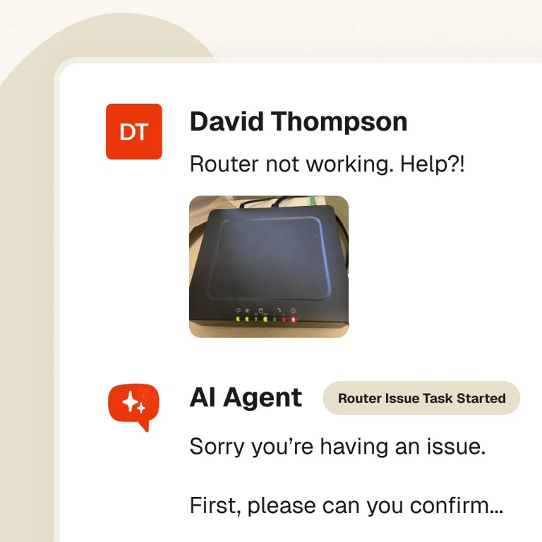 Use images to trigger handovers, run tasks, and collect evidence automatically