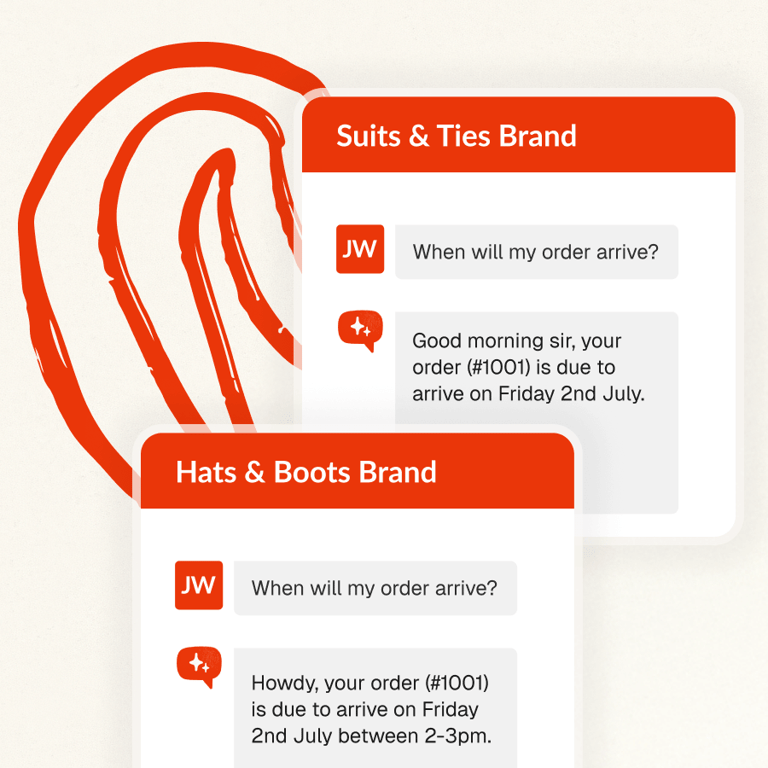 Set up a separate AI agent for every brand, product, or user group you support