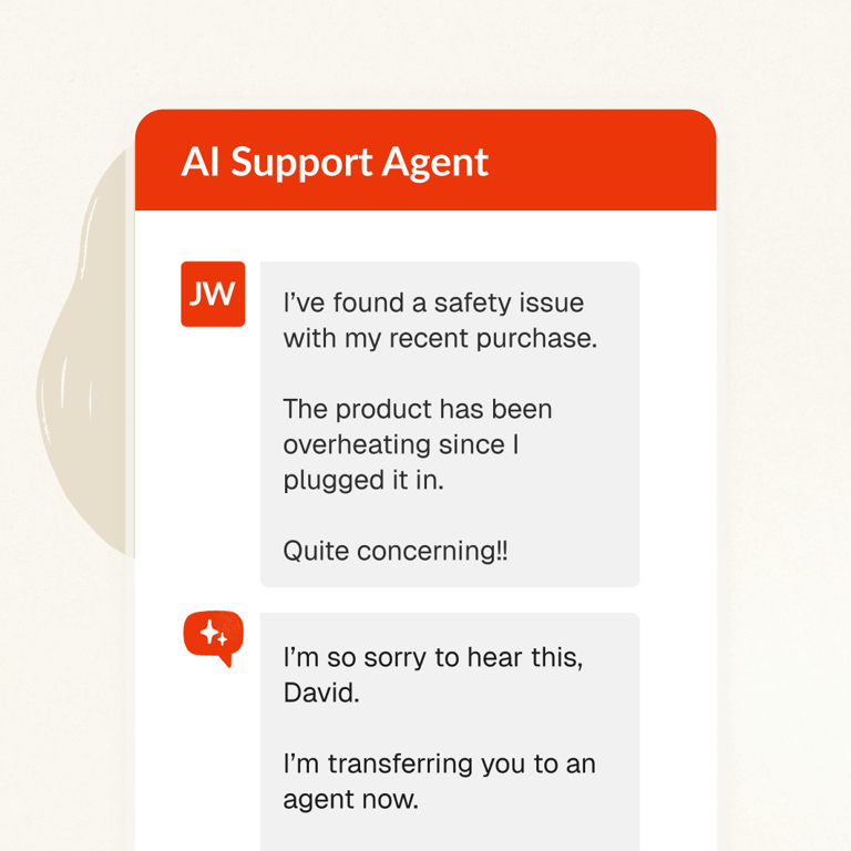 Seamless human handover with full conversation context every time