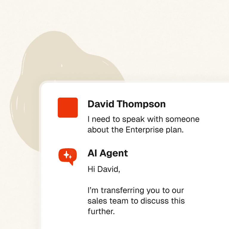 Smart escalation to your team for anything the AI can't resolve