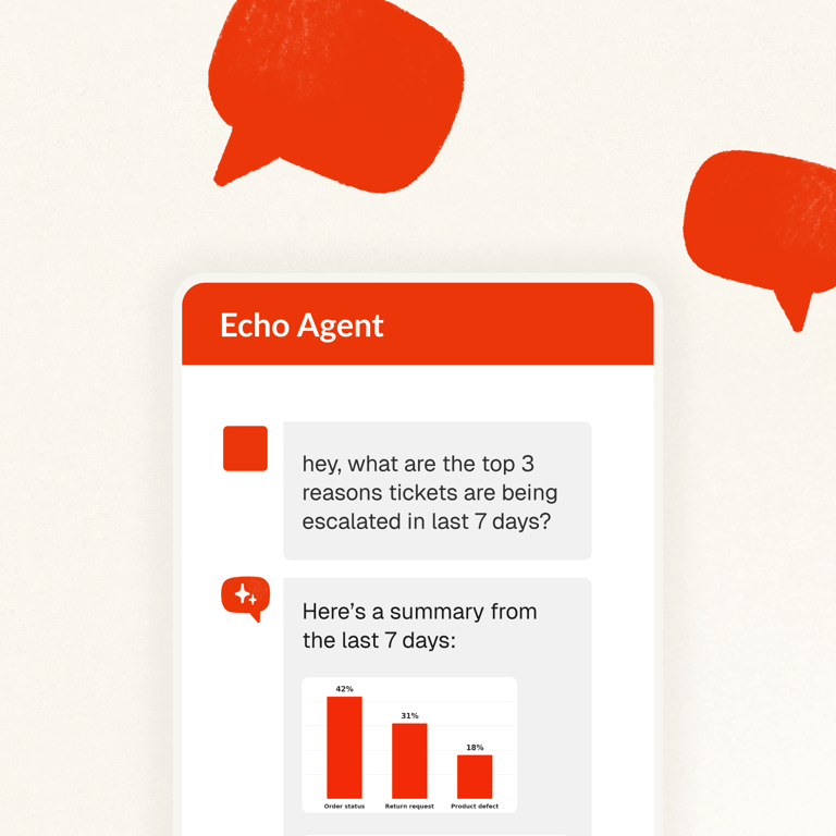 You get Echo, an AI copilot for managing and improving your AI agent